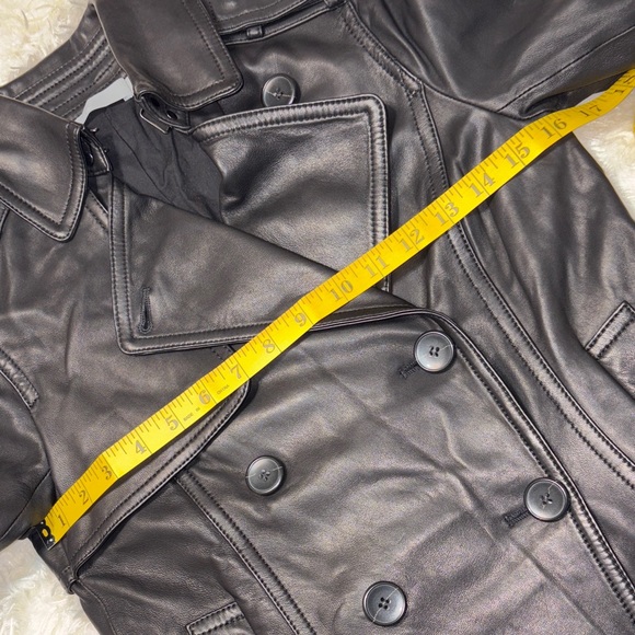 Vince Lamb Leather Cropped Trench - Picture 13 of 14